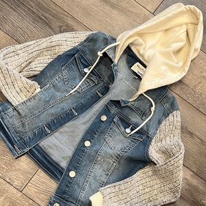 Wild Fable Blue and Cream Kids Jean Jacket